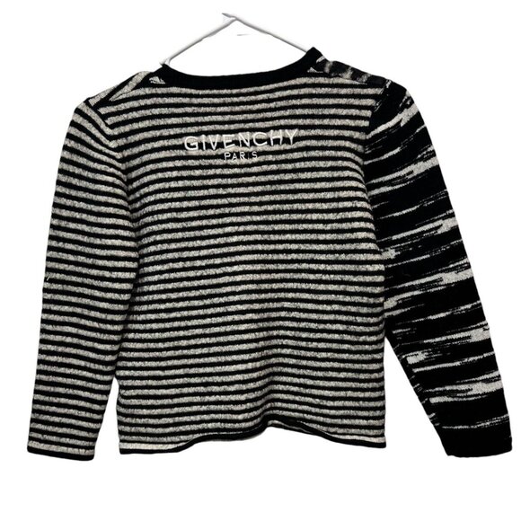 Givenchy Women Sweater Wool Crop Black White Long Sleeves XS - Picture 2 of 9